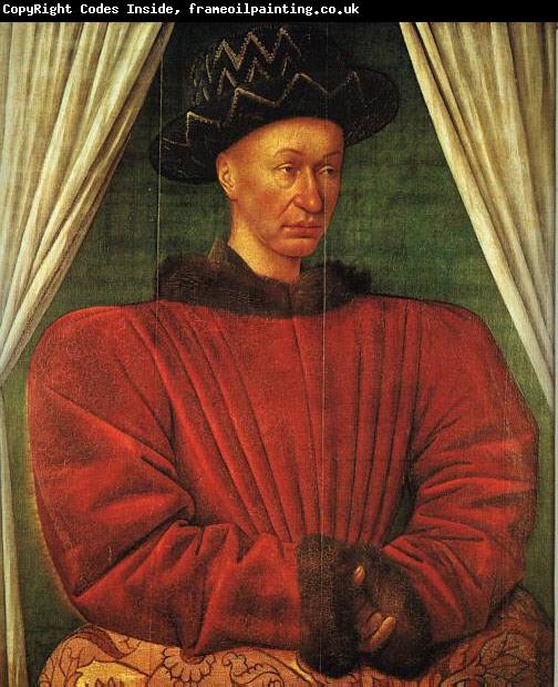 FOUQUET, Jean Portrait of Charles VII of France dg